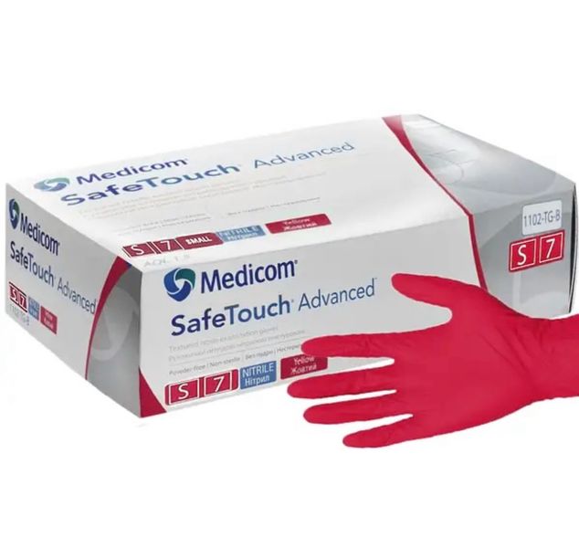 Перчатки нитриловые Medicom (красные) 4205 фото